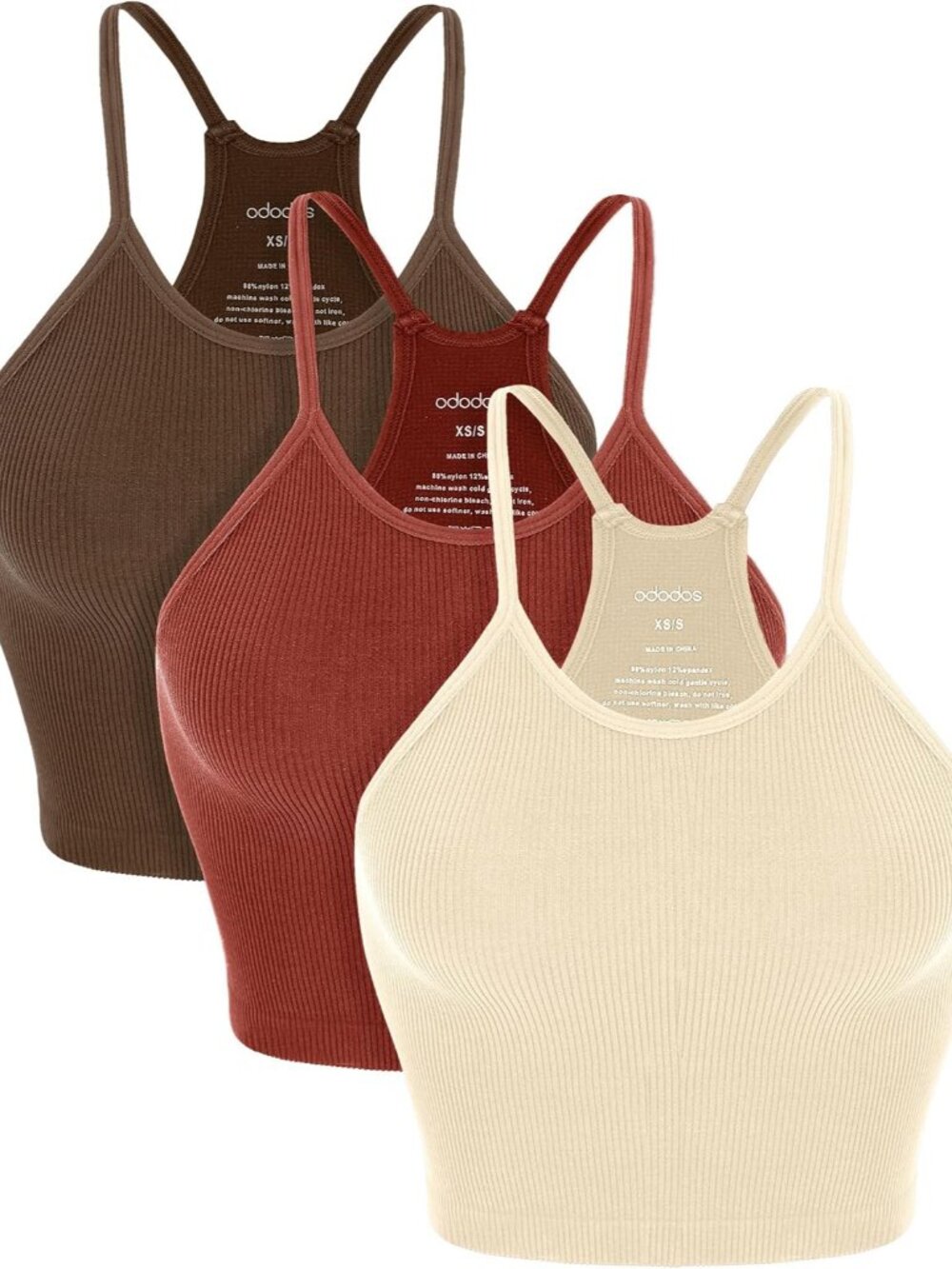 Lightweight Women's Seamless Crop Tank Tops 3-Pack - Effortless Style & Comfort